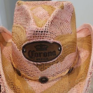 Pink and tan Corona hat